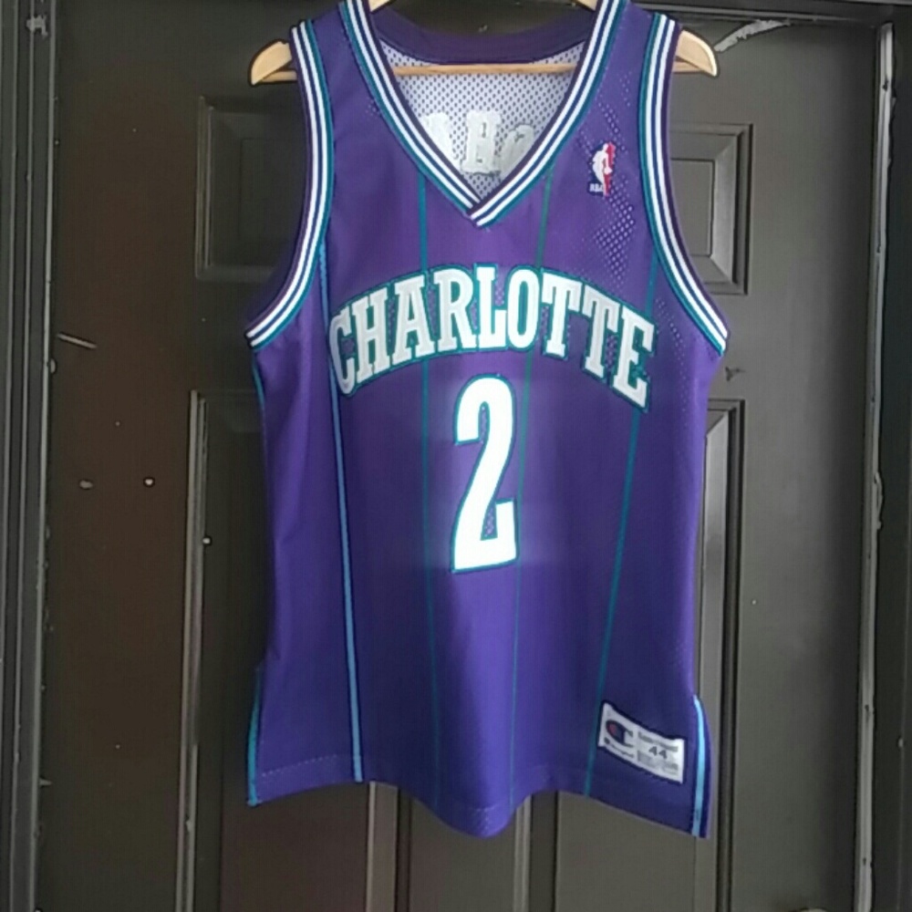 Larry Johnson Hornets AUTHENTIC jersey